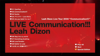 20180129.0728.02 Leah Dizon - LIVE Communication!!! (DVD) menu 1.png