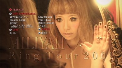 20220130.1131.2 Miliyah Kato Ring Tour 2009 (2010) (DVD) (JPOP.ru) menu 1.png